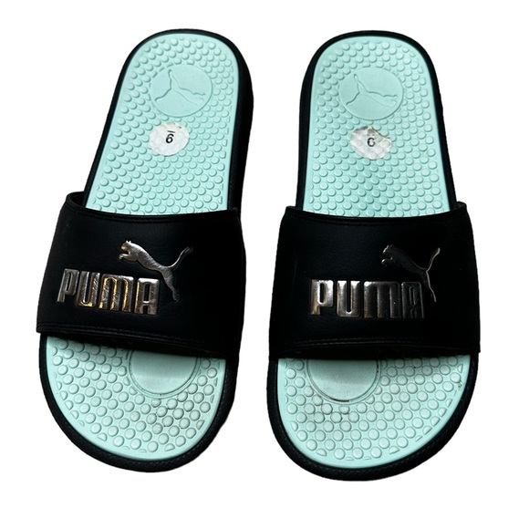 Puma Open Toe Sandals Black Size 9 - Picture 4 of 7